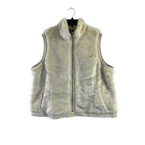 Roz & Ali Women's Fuzzy Rose Vest